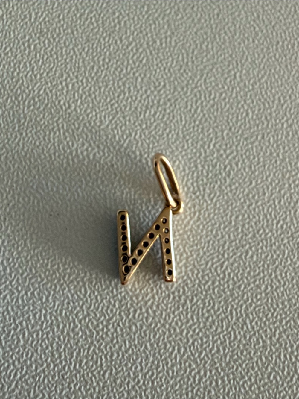 Mejuri Diamond Letter Charm - N - Picture 3 of 3